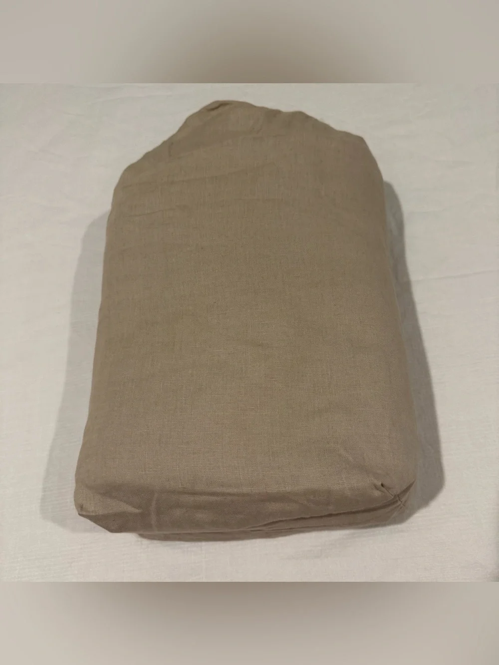 New Quince European Linen Duvet Cover Set Full/Queen - Toffee MSRP $194